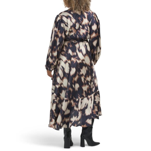 TANYA TAYLOR Cream Multi Long Sleeve Blaire Dress - Picture 2 of 2